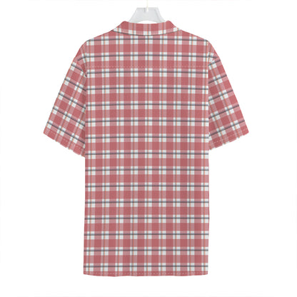 Pastel Madras Pattern Print Hawaiian Shirt