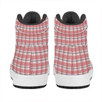 Pastel Madras Pattern Print High Top Leather Sneakers