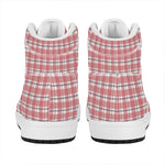 Pastel Madras Pattern Print High Top Leather Sneakers