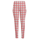 Pastel Madras Pattern Print High-Waisted Pocket Leggings