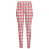 Pastel Madras Pattern Print High-Waisted Pocket Leggings