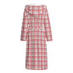 Pastel Madras Pattern Print Hooded Bathrobe