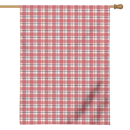 Pastel Madras Pattern Print House Flag