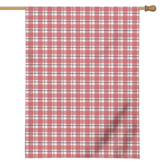 Pastel Madras Pattern Print House Flag