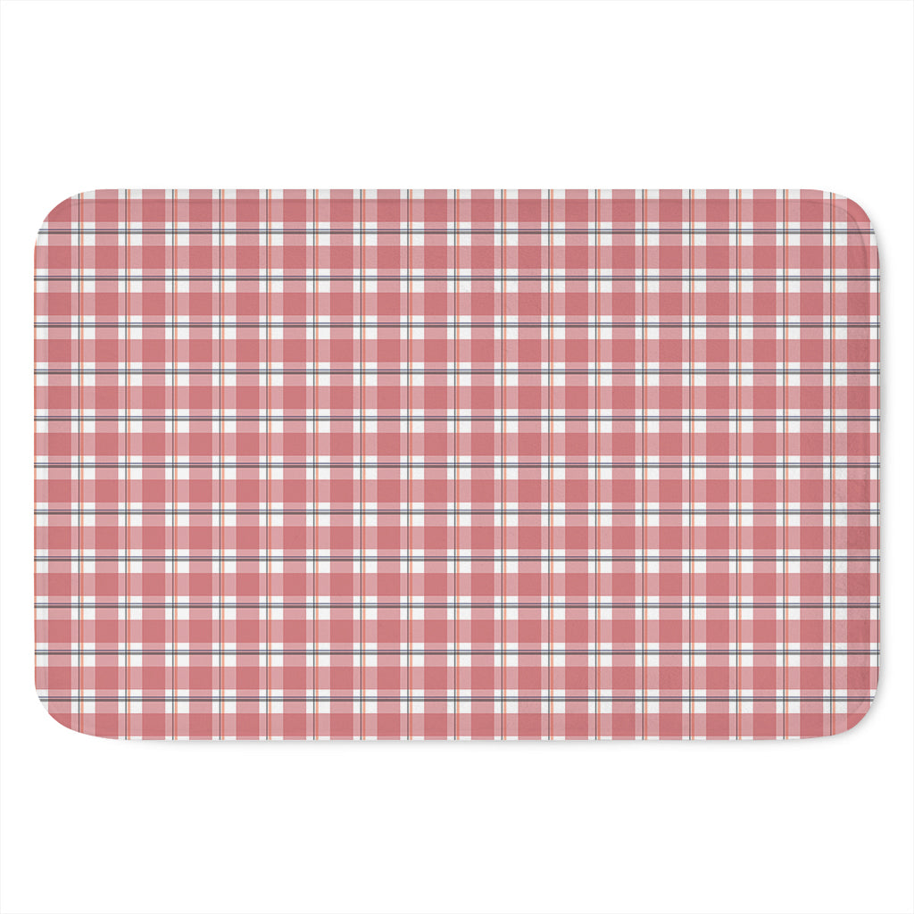 Pastel Madras Pattern Print Indoor Door Mat
