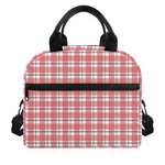 Pastel Madras Pattern Print Insulated Lunch Bag