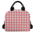 Pastel Madras Pattern Print Insulated Lunch Bag