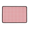 Pastel Madras Pattern Print Kitchen Mat