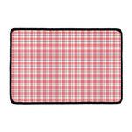 Pastel Madras Pattern Print Kitchen Mat