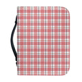 Pastel Madras Pattern Print Leather Bible Cover