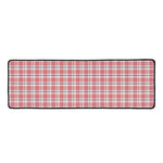 Pastel Madras Pattern Print Long Kitchen Mat