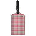 Pastel Madras Pattern Print Luggage Tag