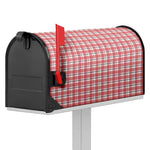 Pastel Madras Pattern Print Mailbox Cover