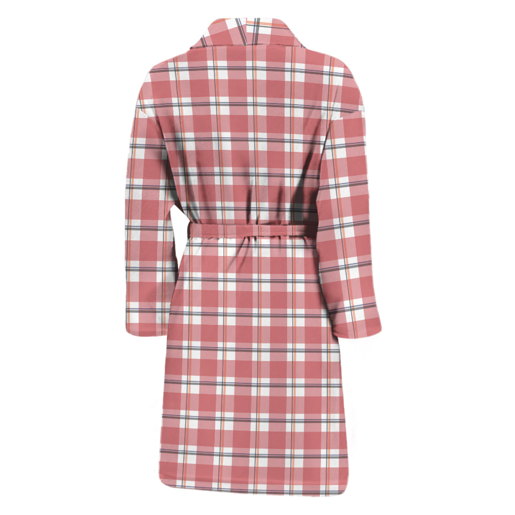 Pastel Madras Pattern Print Men's Bathrobe