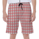 Pastel Madras Pattern Print Men's Beach Shorts