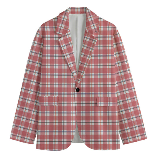 Pastel Madras Pattern Print Men's Blazer