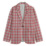 Pastel Madras Pattern Print Men's Blazer