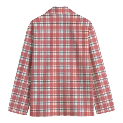 Pastel Madras Pattern Print Men's Blazer