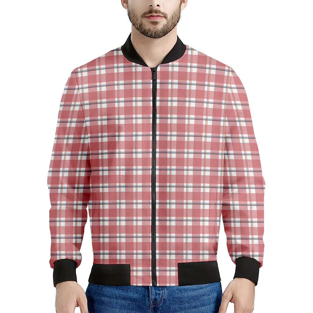Pastel Madras Pattern Print Men's Bomber Jacket