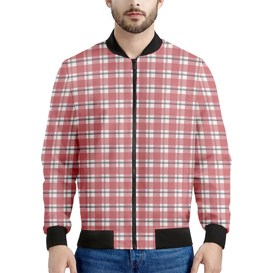 Pastel Madras Pattern Print Men's Bomber Jacket