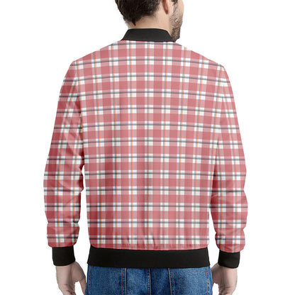 Pastel Madras Pattern Print Men's Bomber Jacket
