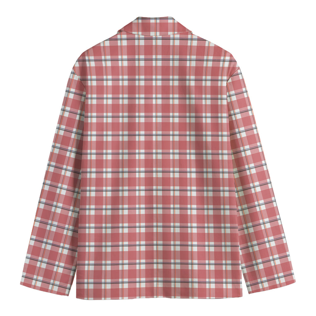 Pastel Madras Pattern Print Men's Cotton Blazer