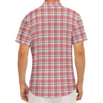 Pastel Madras Pattern Print Men's Deep V-Neck Shirt