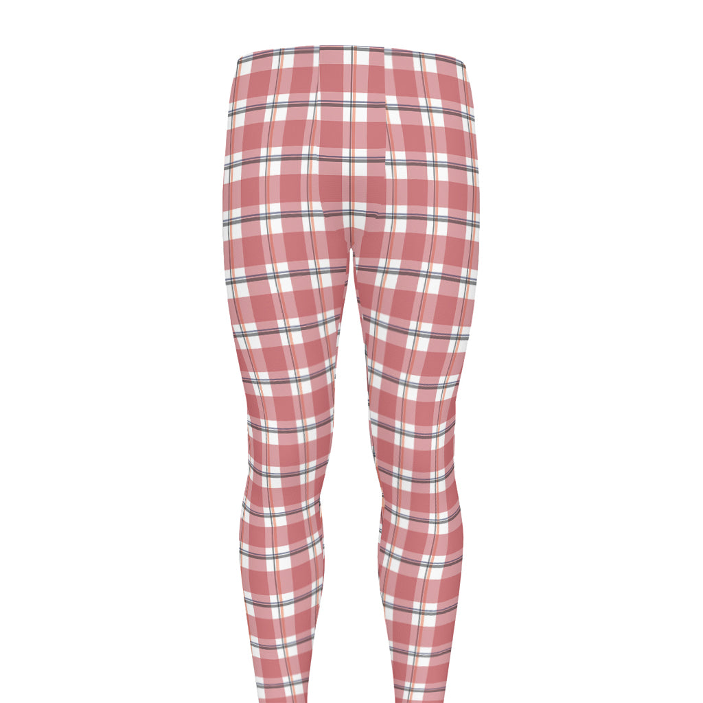 Pastel Madras Pattern Print Men's leggings