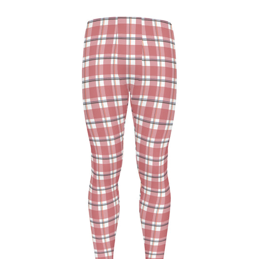 Pastel Madras Pattern Print Men's leggings