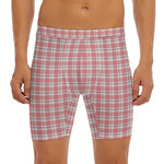Pastel Madras Pattern Print Men's Long Boxer Briefs
