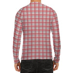Pastel Madras Pattern Print Men's Long Sleeve Rash Guard