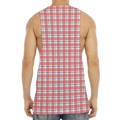 Pastel Madras Pattern Print Men's Muscle Tank Top