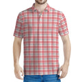 Pastel Madras Pattern Print Men's Polo Shirt