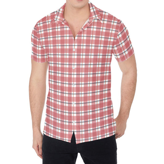 Pastel Madras Pattern Print Men's Shirt