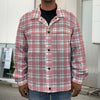 Pastel Madras Pattern Print Men's Shirt Jacket