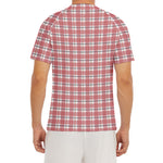 Pastel Madras Pattern Print Men's Short Sleeve Rash Guard