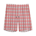 Pastel Madras Pattern Print Men's Athletic Shorts