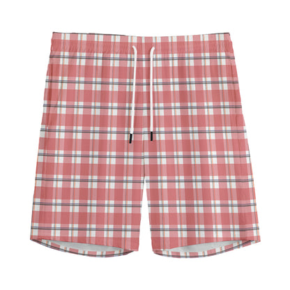 Pastel Madras Pattern Print Men's Sports Shorts