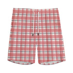 Pastel Madras Pattern Print Men's Sports Shorts