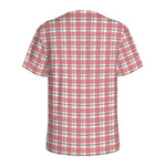 Pastel Madras Pattern Print Men's Sports T-Shirt