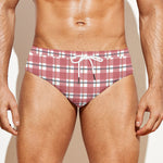 Pastel Madras Pattern Print Men's Swim Briefs
