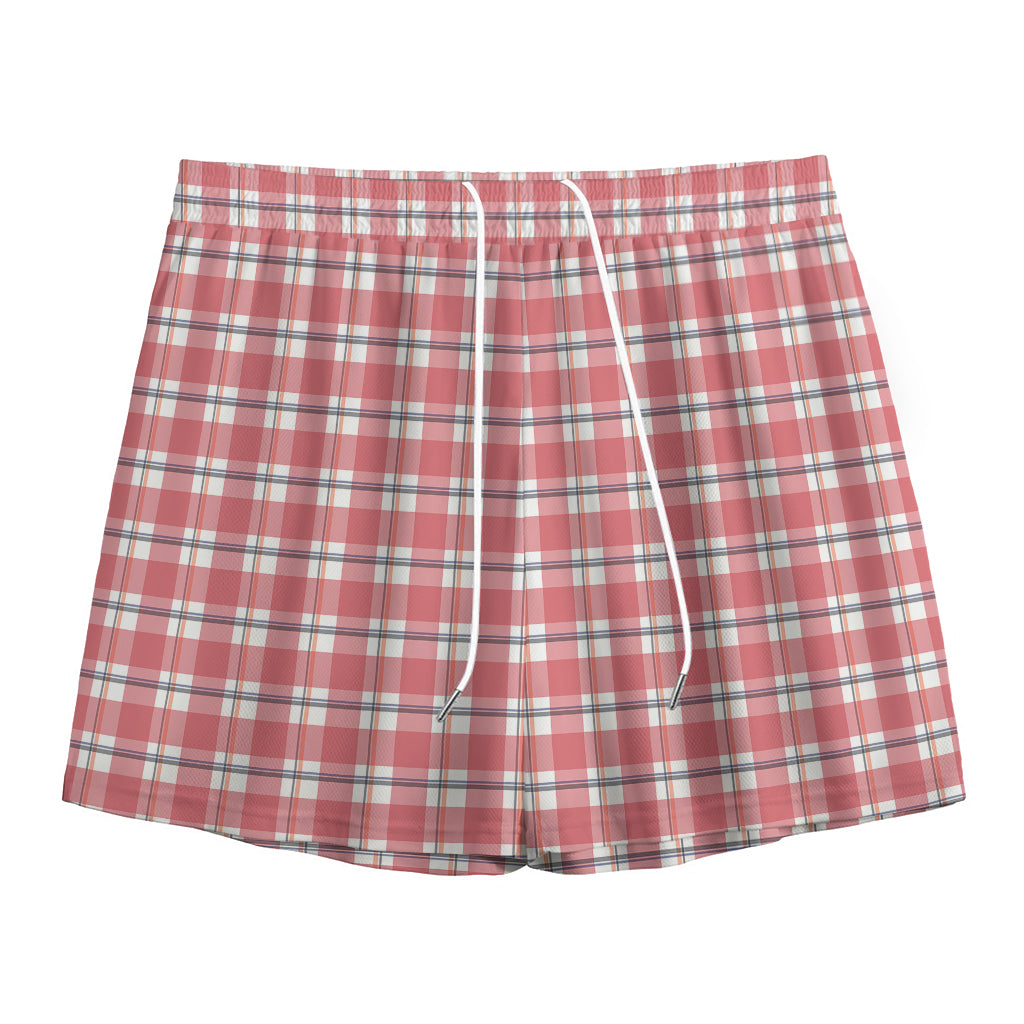 Pastel Madras Pattern Print Mesh Shorts