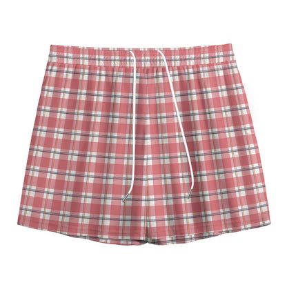 Pastel Madras Pattern Print Mesh Shorts