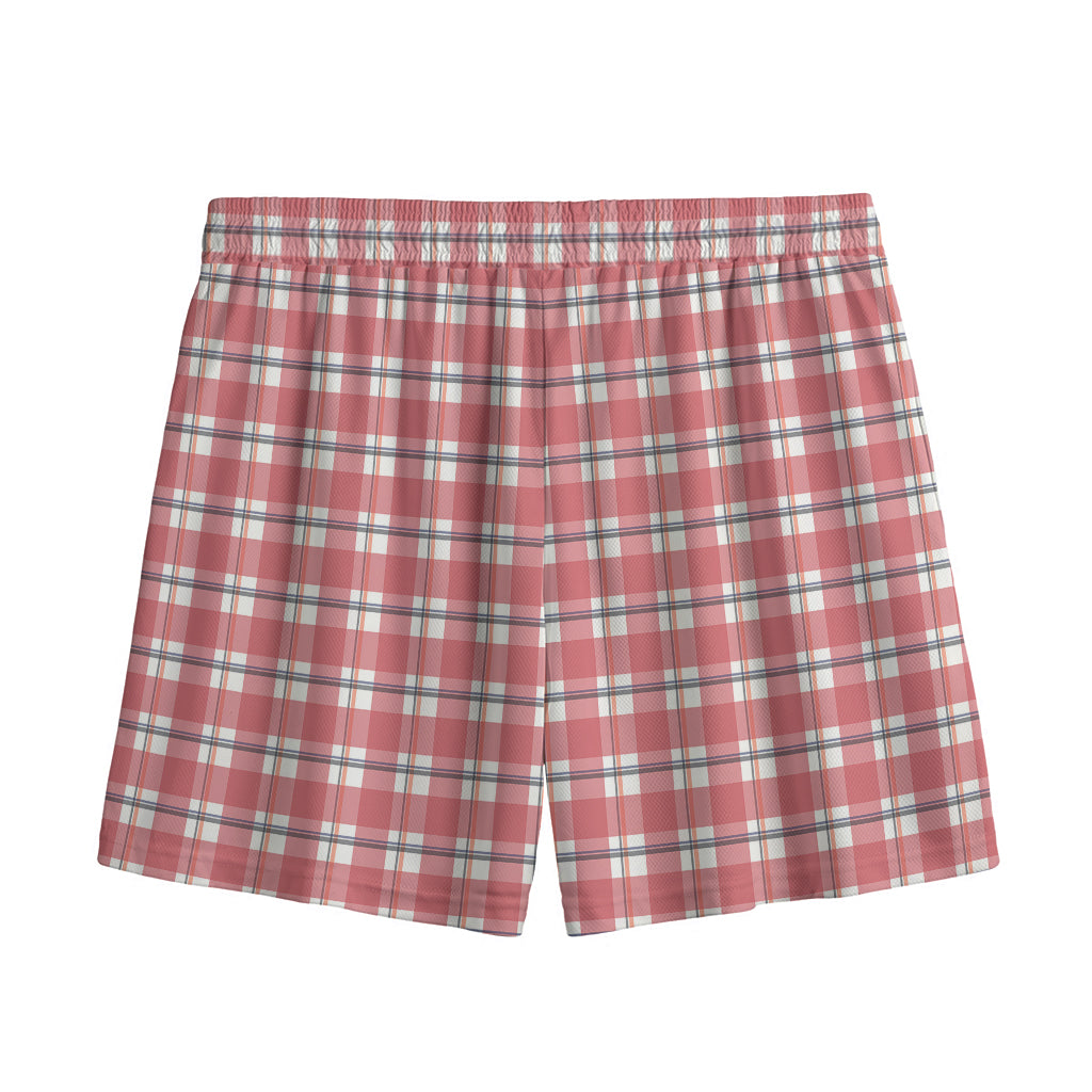 Pastel Madras Pattern Print Mesh Shorts