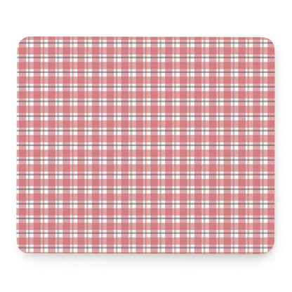 Pastel Madras Pattern Print Mouse Pad