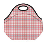 Pastel Madras Pattern Print Neoprene Lunch Bag