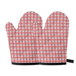 Pastel Madras Pattern Print Oven Mitts