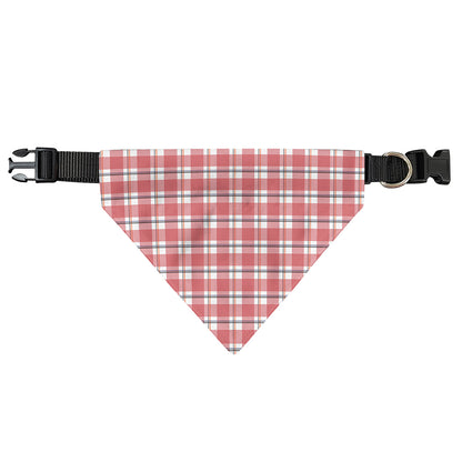 Pastel Madras Pattern Print Over The Collar Dog Bandana
