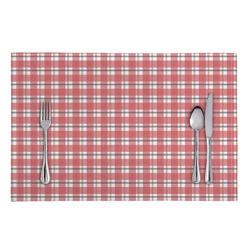 Pastel Madras Pattern Print Placemat