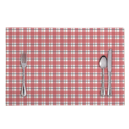 Pastel Madras Pattern Print Placemat